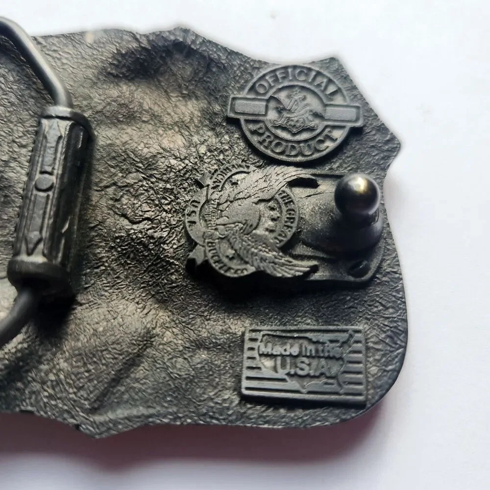 Budweiser King of Beers Brass Enameled Belt Buckle Clydesdale Horses MADE IN USA